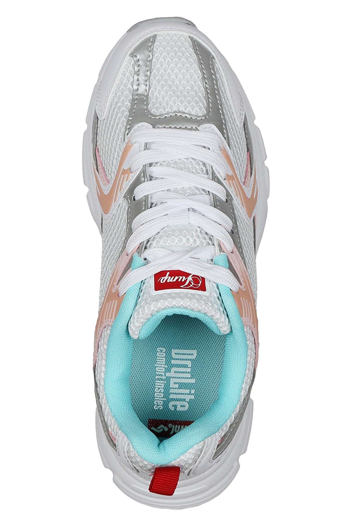 JUMP - 28712 - BEYAZ SPOR AYAKKABISI - BEYAZ-MAVİ-PUDRA