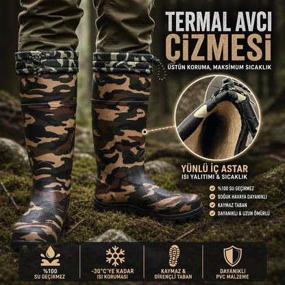ULAŞ İÇİ YÜNLÜ AVCI ÇİZMESİ - KAMUFLAJ