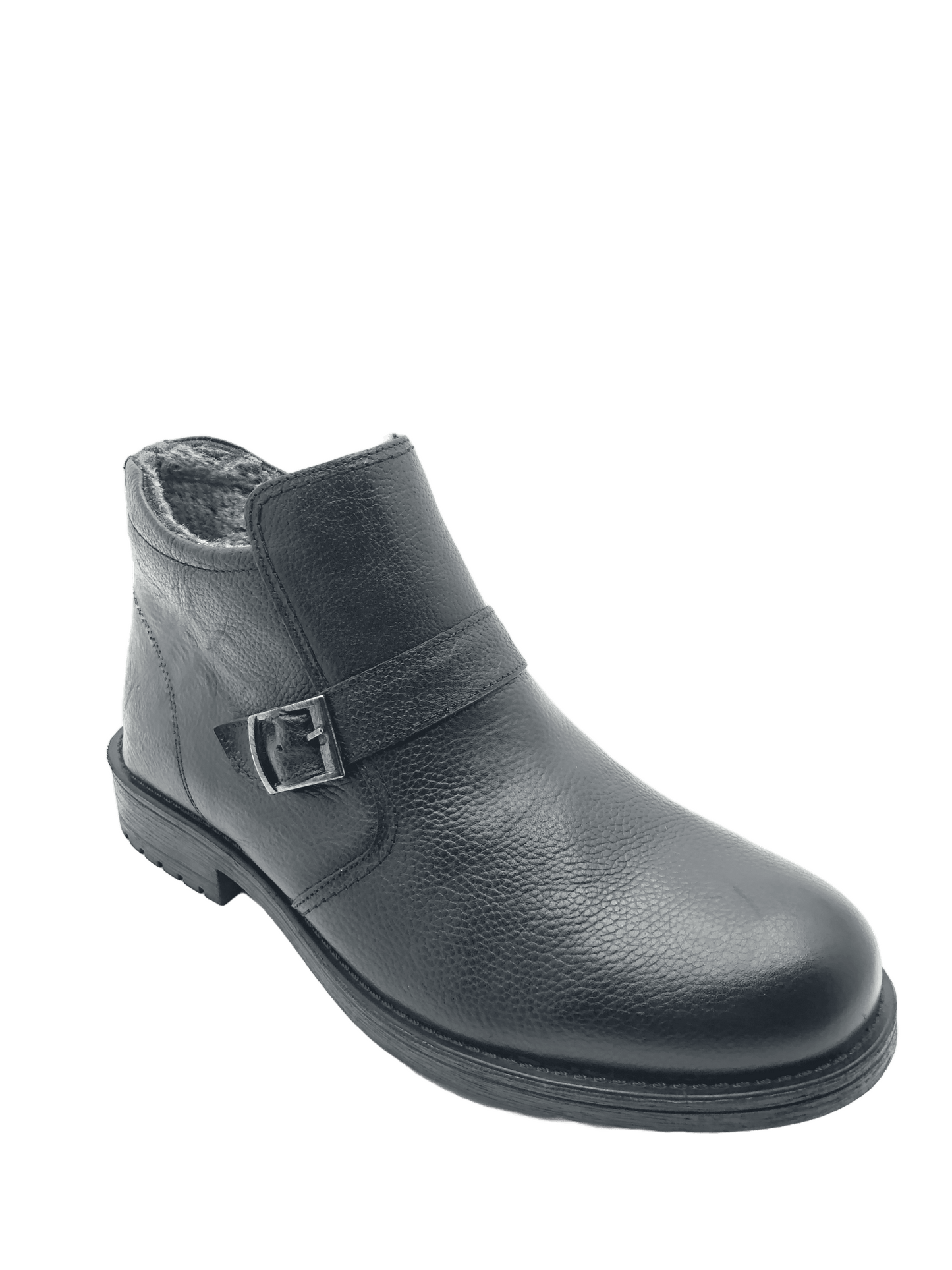 GAMZE - 8195 - İÇİ KÜRKLÜ GERÇEK DERİ BOT - SİYAH