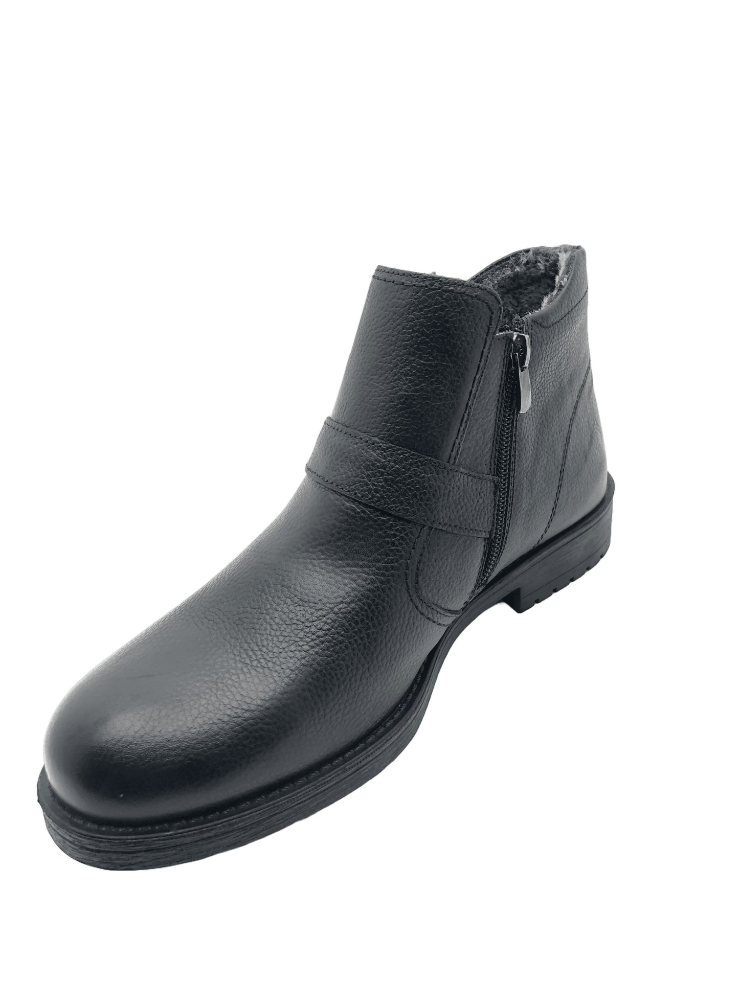 GAMZE - 8195 - İÇİ KÜRKLÜ GERÇEK DERİ BOT - SİYAH
