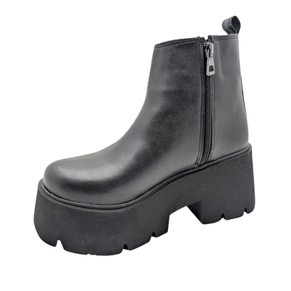 GOLA PLATFORM TOPUK KISA BOT - SİYAH