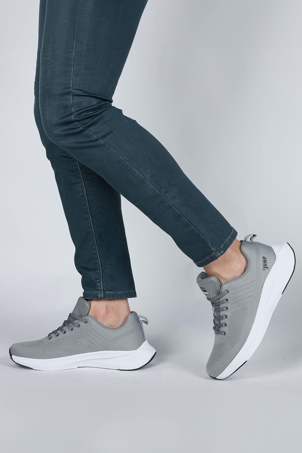JUMP 29537 B SİYAH-BEYAZ ERKEK GÜNLÜK SPOR AYAKKABI - GRİ