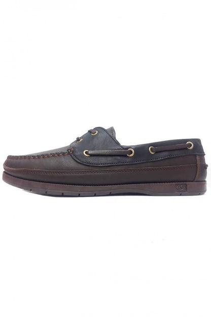 HAKİKİ DERİ ERKEK CASUAL LOAFER AYAKKABI - KAHVERENGİ/SİYAH