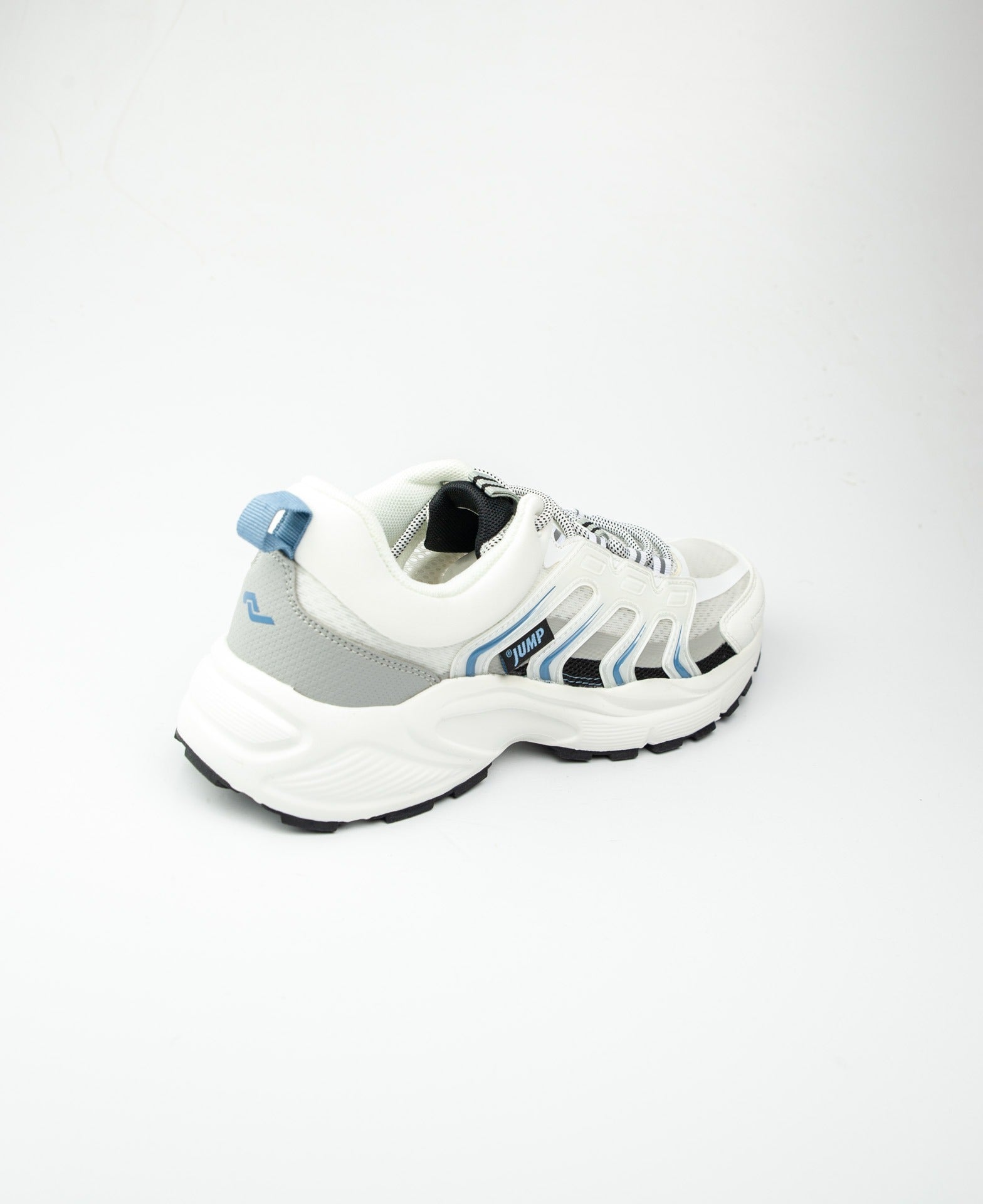 JUMP 29728 ERKEK FİLELİ GÜNLÜK SNEAKER SPOR AYAKKABI - BEYAZ-MAVİ