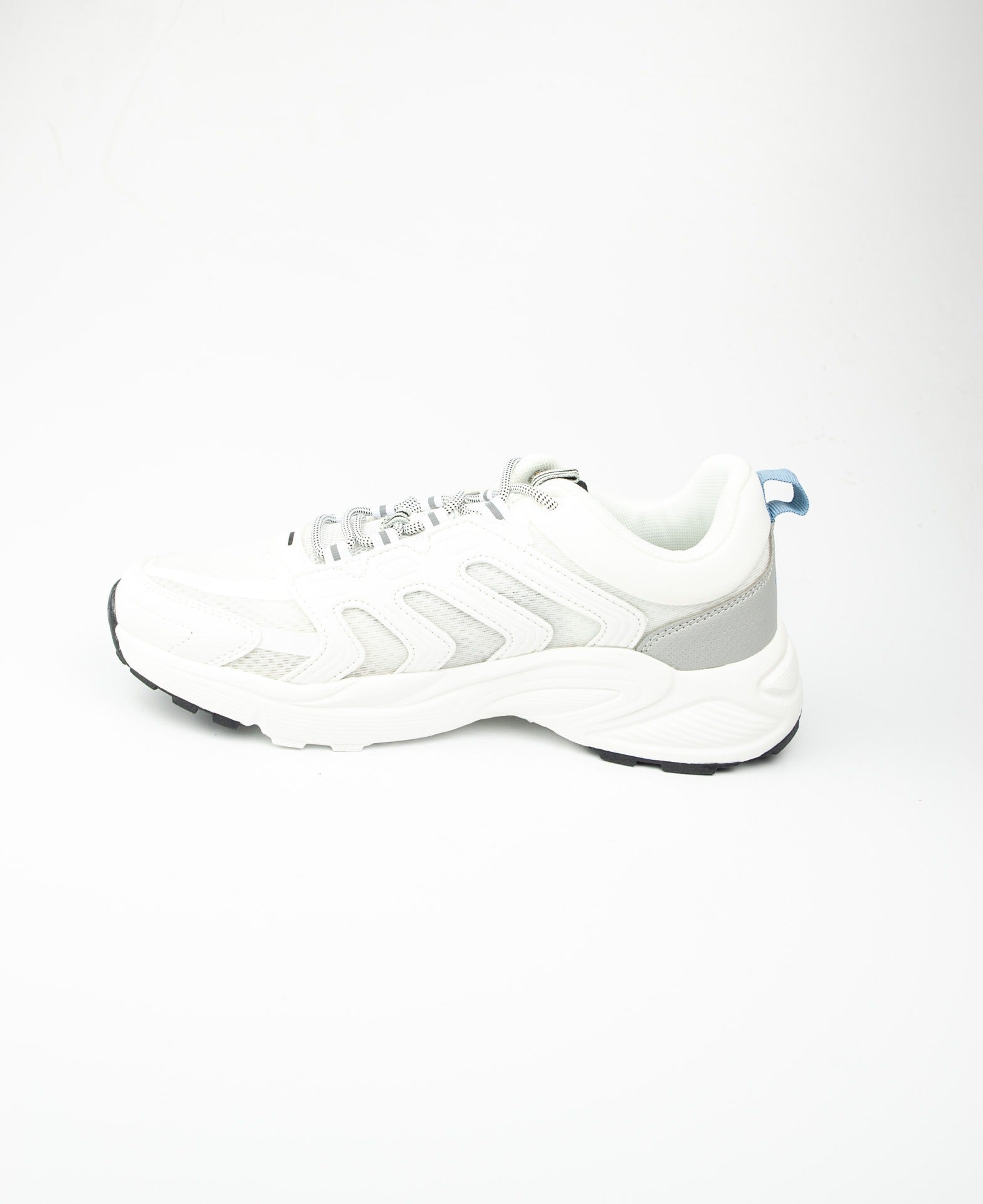 JUMP 29728 ERKEK FİLELİ GÜNLÜK SNEAKER SPOR AYAKKABI - BEYAZ-MAVİ