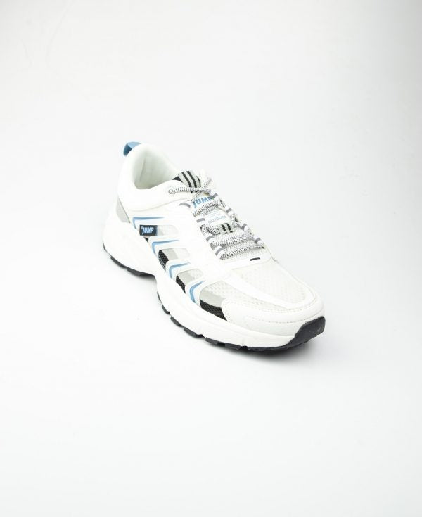 JUMP 29728 ERKEK FİLELİ GÜNLÜK SNEAKER SPOR AYAKKABI - BEYAZ-MAVİ