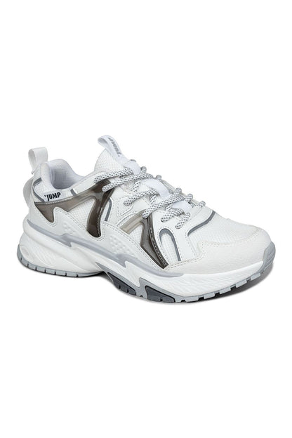JUMP 29942 KADIN MEMORY TABAN SPOR SNEAKER AYAKKABI - BEYAZ-GRİ