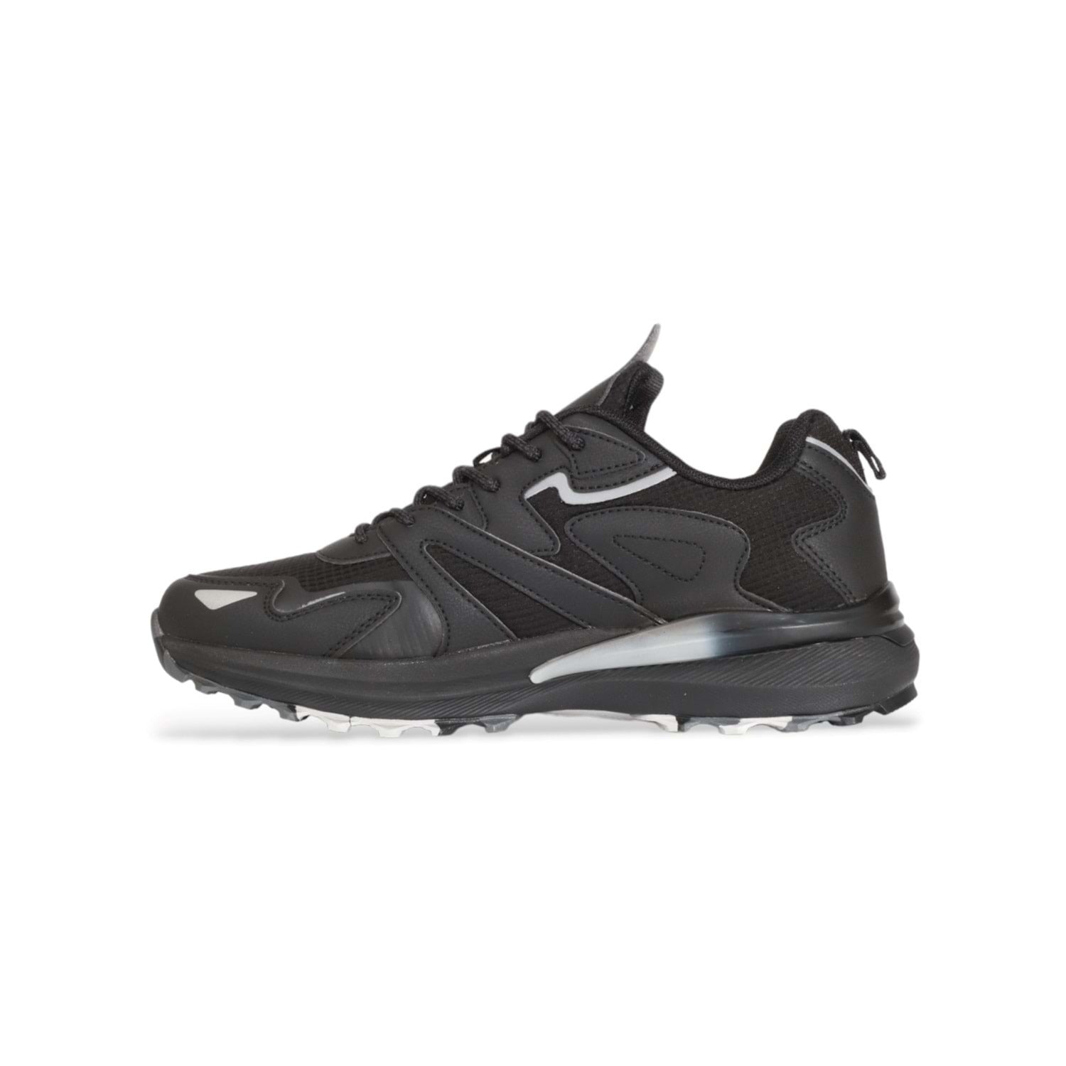JUMP 29775 ERKEK MEMORY TABAN SPOR SNEAKER AYAKKABI - SİYAH-GRİ