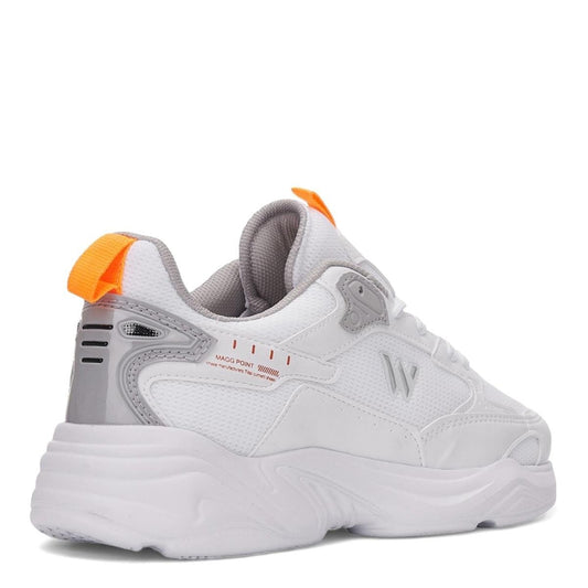 2860 M-P-KALIN TABAN HAVA ALABİLEN SPOR SNEAKER NAYAKKABI - BEYAZ-GRİ