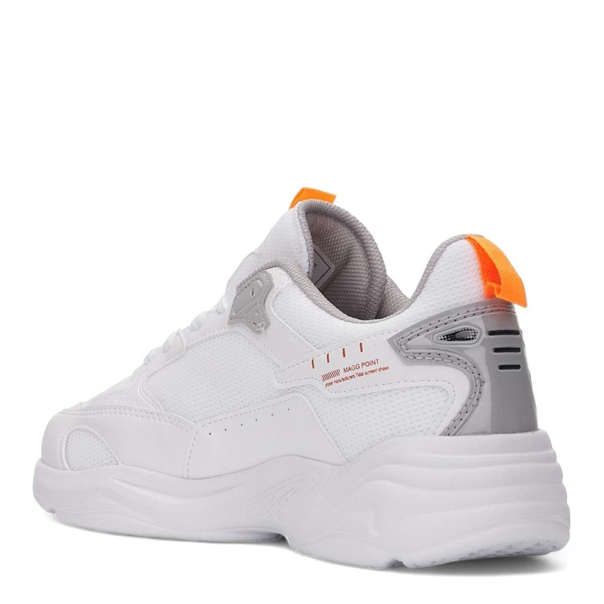 2860 M-P-KALIN TABAN HAVA ALABİLEN SPOR SNEAKER NAYAKKABI - BEYAZ-GRİ