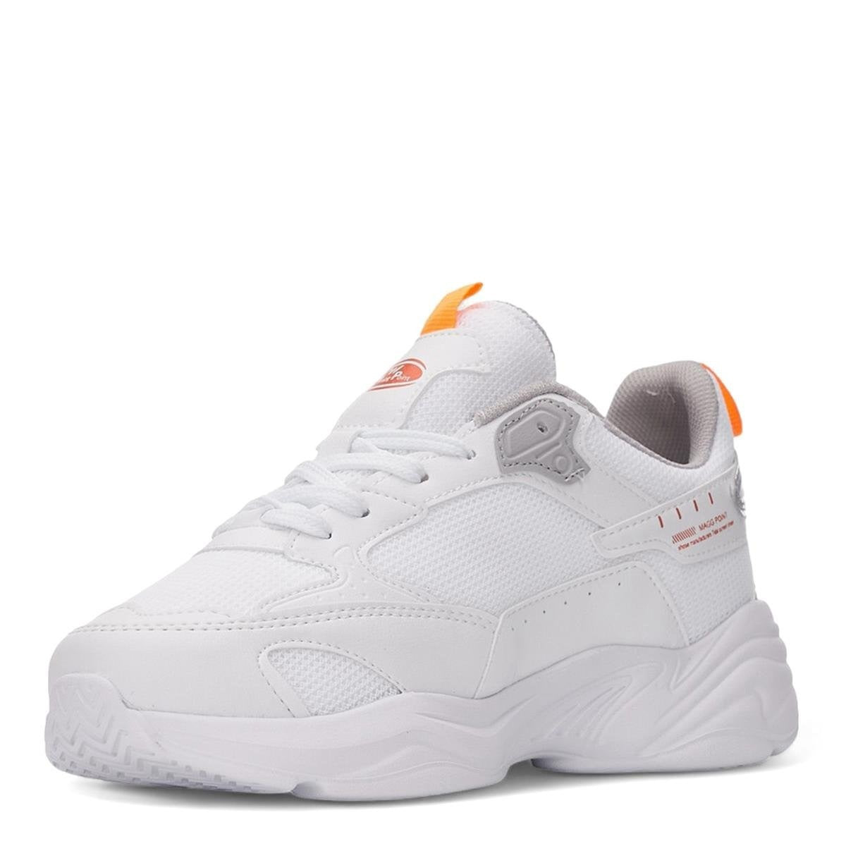 2860 M-P-KALIN TABAN HAVA ALABİLEN SPOR SNEAKER NAYAKKABI - BEYAZ-GRİ