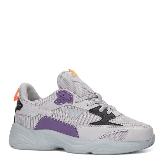 2860 M-P-KALIN TABAN HAVA ALABİLEN SPOR SNEAKER NAYAKKABI - GRİ-YEŞİL-LİLA