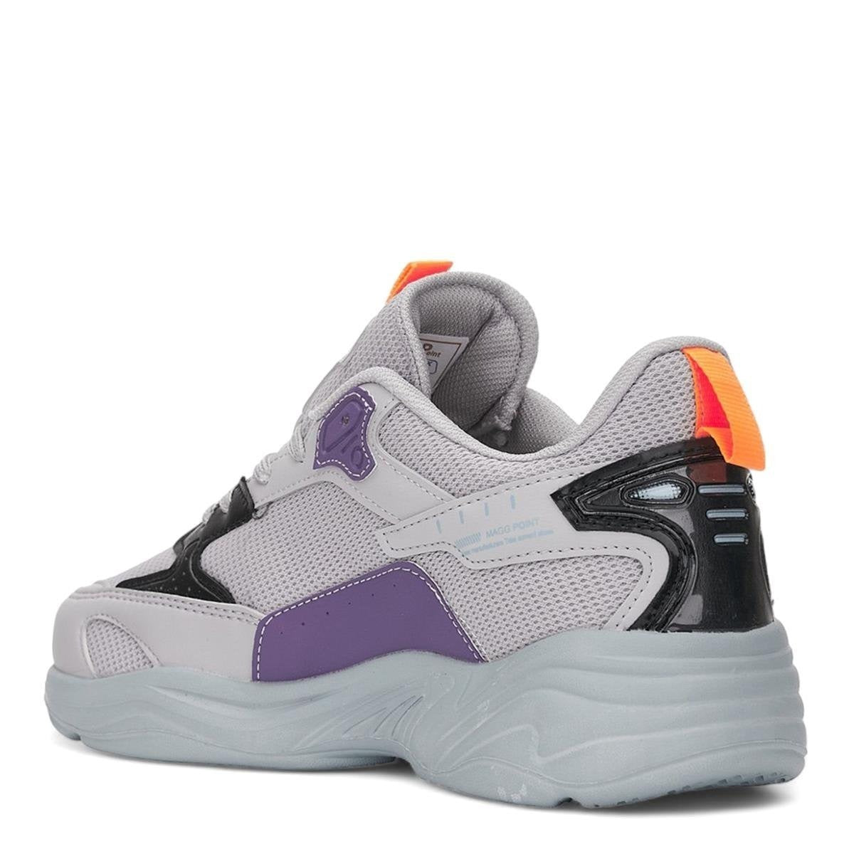2860 M-P-KALIN TABAN HAVA ALABİLEN SPOR SNEAKER NAYAKKABI - GRİ-YEŞİL-LİLA