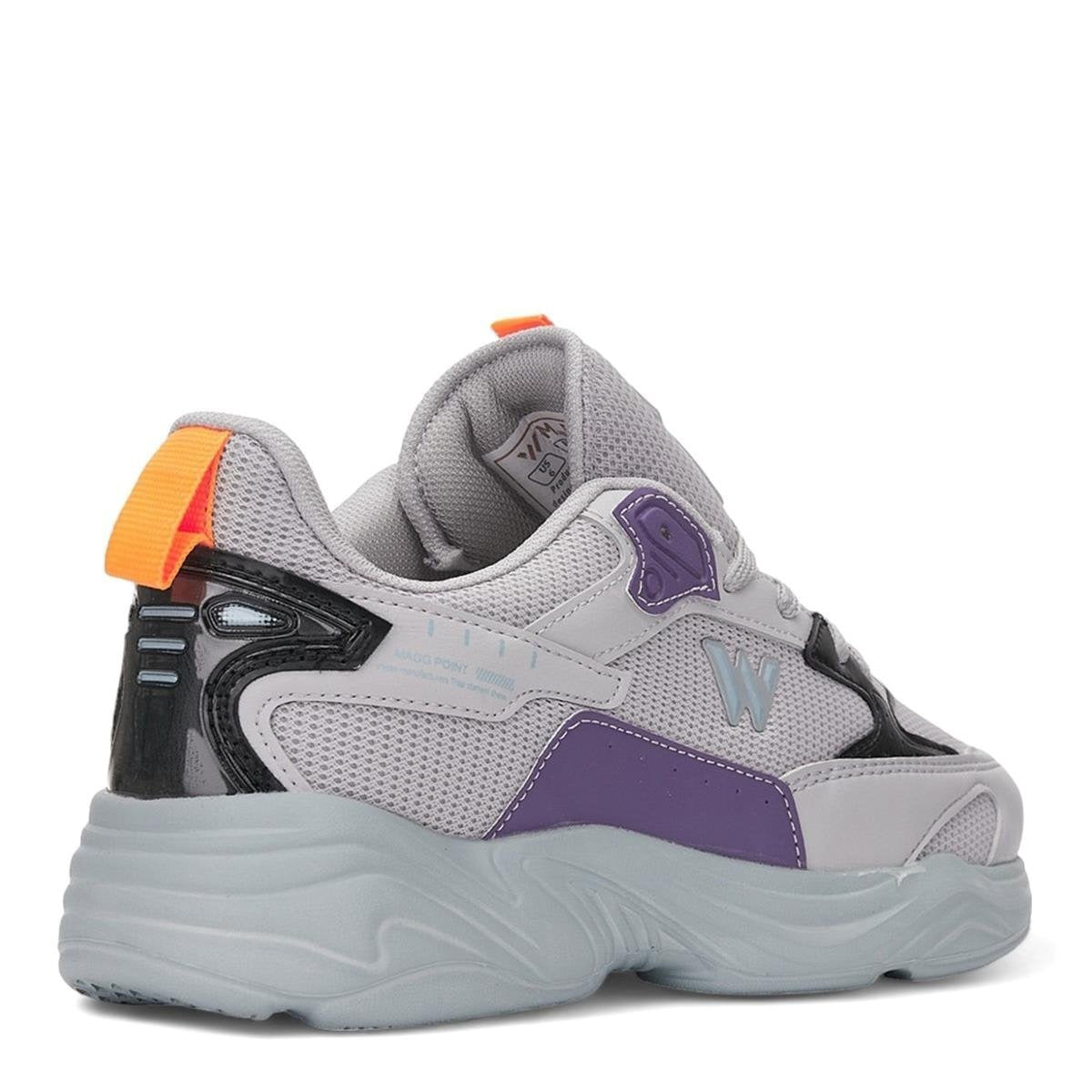 2860 M-P-KALIN TABAN HAVA ALABİLEN SPOR SNEAKER NAYAKKABI - GRİ-YEŞİL-LİLA