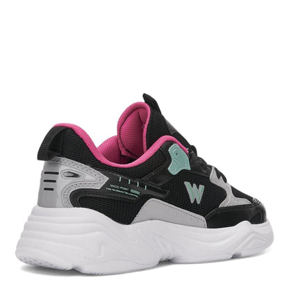 2860 M-P-KALIN TABAN HAVA ALABİLEN SPOR SNEAKER NAYAKKABI - SİYAH-YEŞİL-BEYAZ