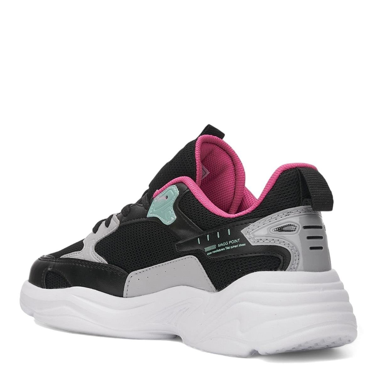 2860 M-P-KALIN TABAN HAVA ALABİLEN SPOR SNEAKER NAYAKKABI - SİYAH-YEŞİL-BEYAZ