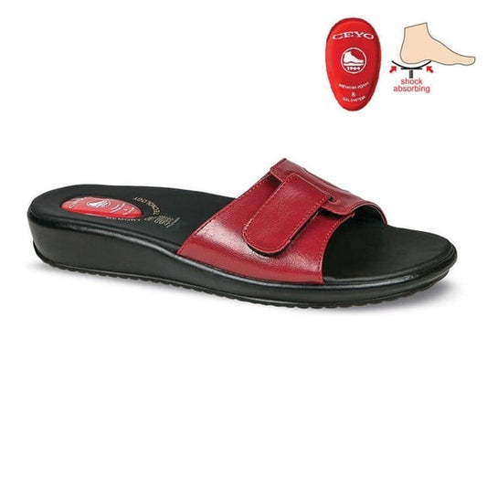 CEYO 9200-12 KADIN TOPUK JELLİ ORTOPEDİK TERLİK - 9200-12 - KIRMIZI
