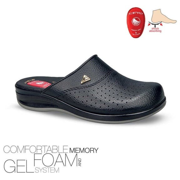 CEYO 9844-FLEX-1 ORTOPEDİK TOPUK JELLİ SABO TERLİK - 9844 FLEX-1 - SİYAH