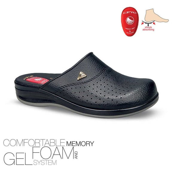CEYO 9844-FLEX-1 ORTOPEDİK TOPUK JELLİ SABO TERLİK - 9844 FLEX-1 - SİYAH