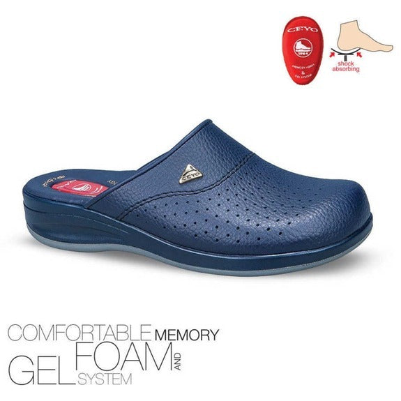 CEYO 9844-FLEX-1 ORTOPEDİK TOPUK JELLİ SABO TERLİK - 9844 FLEX-1 - LACİVERT