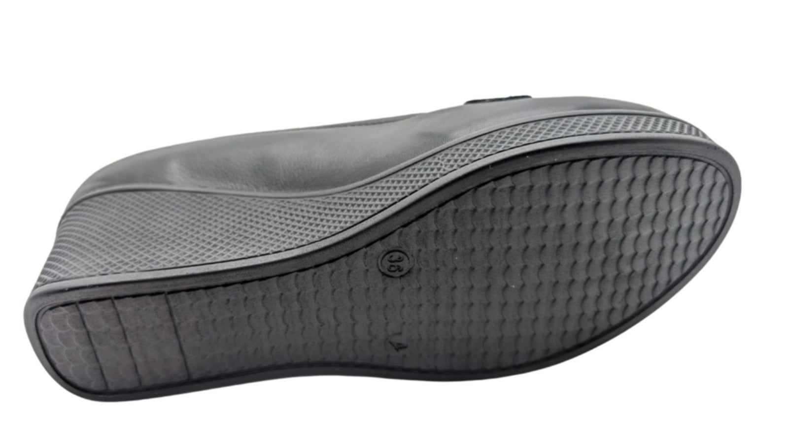 Luxe Sole - Dolgu Topuk Şık Kadın Ayakkabısı - SİYAH