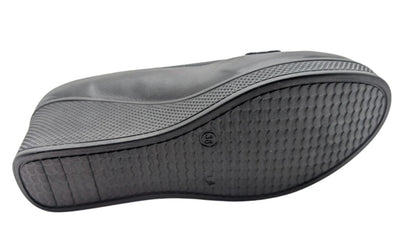 Luxe Sole - Dolgu Topuk Şık Kadın Ayakkabısı - SİYAH