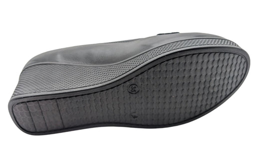 Luxe Sole - Dolgu Topuk Şık Kadın Ayakkabısı - SİYAH