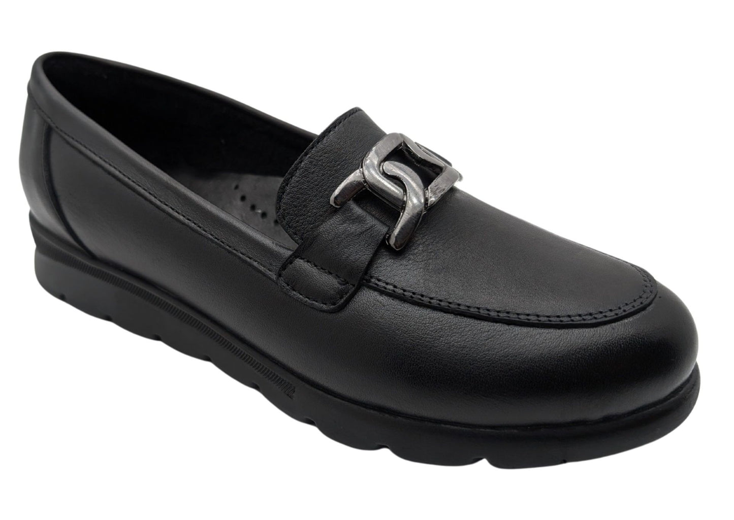 Scavia Veyona Hakiki Deri Ortopedik Kadın Ayakkabısı Loafer - Veyona - SİYAH