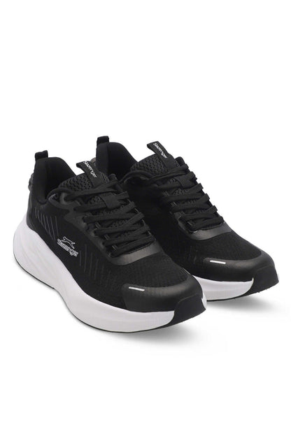 SLAZENGER WOLLY SNEAKER RAHAT SPOR AYAKKABI - SİYAH-BEYAZ
