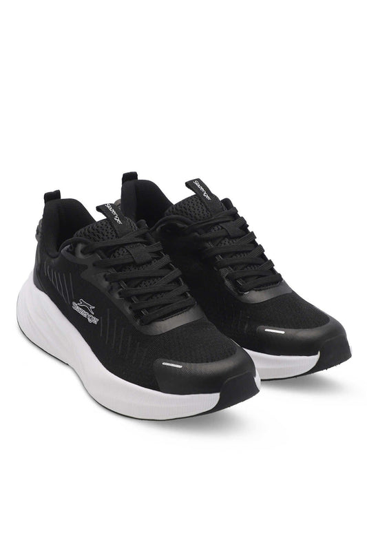 SLAZENGER WOLLY SNEAKER RAHAT SPOR AYAKKABI - SİYAH-BEYAZ