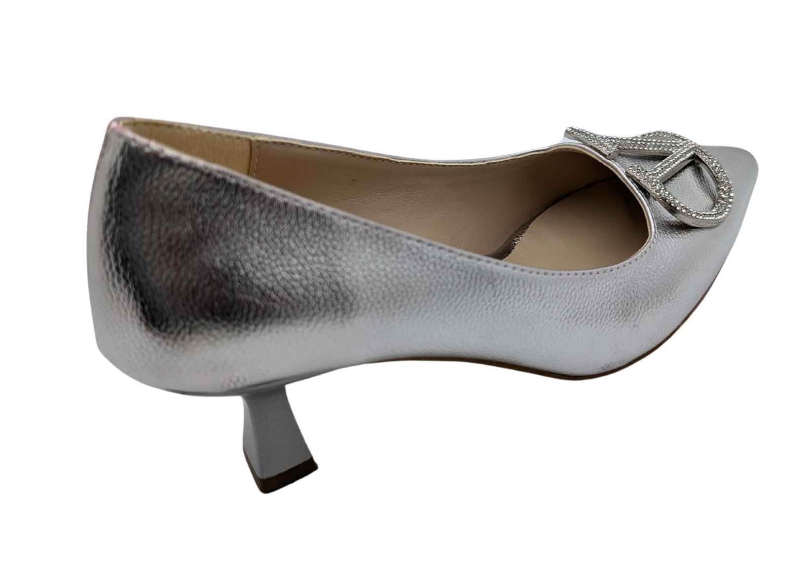 Çiğdem Kundura Serenova Kadın Suni Deri Stiletto Ayakkabı - Serenova - GÜMÜŞ
