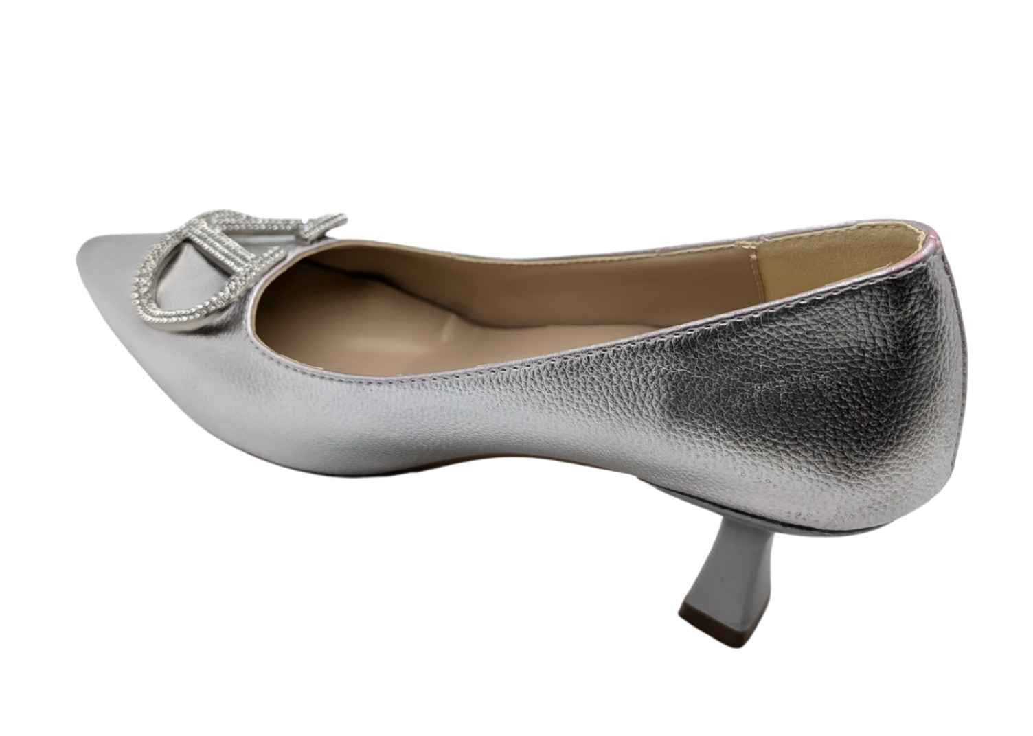 Çiğdem Kundura Serenova Kadın Suni Deri Stiletto Ayakkabı - Serenova - GÜMÜŞ