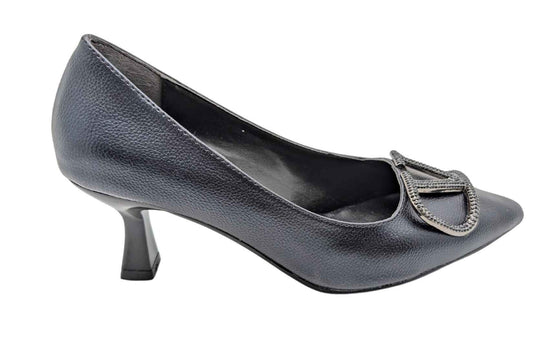 Çiğdem Kundura Serenova Kadın Suni Deri Stiletto Ayakkabı - Serenova - SİYAH