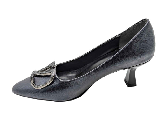 Çiğdem Kundura Serenova Kadın Suni Deri Stiletto Ayakkabı - Serenova - SİYAH
