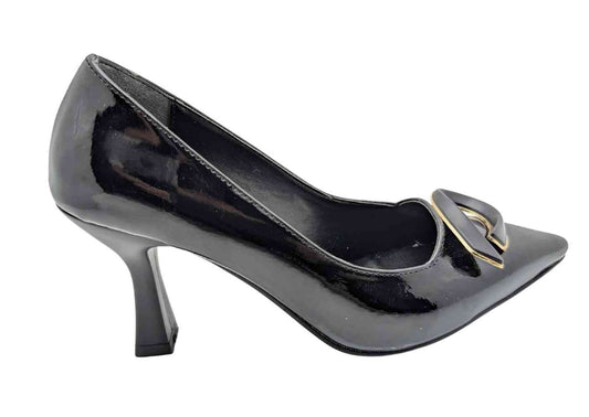 Çiğdem Kundura LuxeSpike Kadın Stiletto - LuxeSpike - SİYAH-RUGAN