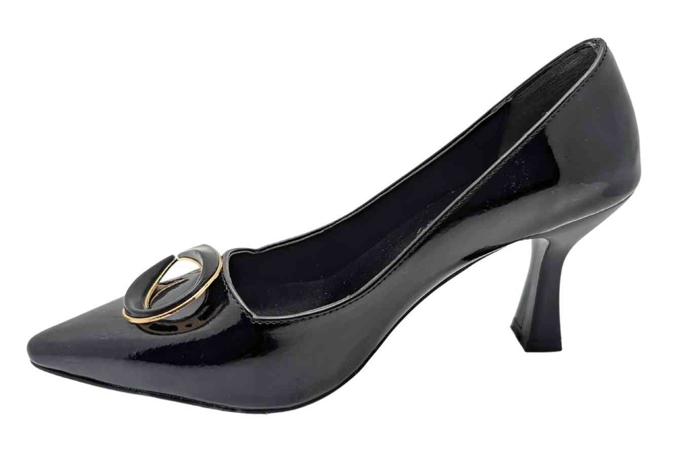 Çiğdem Kundura LuxeSpike Kadın Stiletto - LuxeSpike - SİYAH-RUGAN