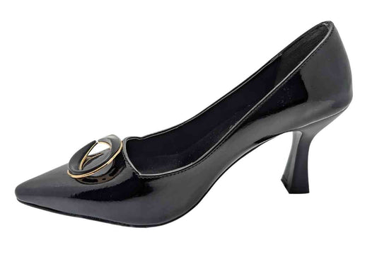 Çiğdem Kundura LuxeSpike Kadın Stiletto - LuxeSpike - SİYAH-RUGAN