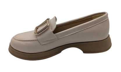 Çiğdem Kundura Eleganza Sole Kadın Suni Deri Loafer - Eleganza Sole - VİZON