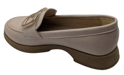 Çiğdem Kundura Eleganza Sole Kadın Suni Deri Loafer - Eleganza Sole - VİZON
