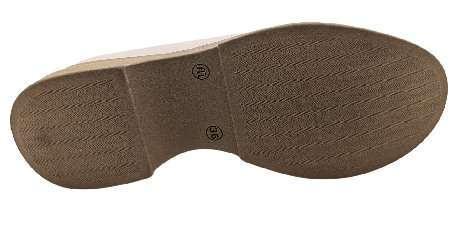 Çiğdem Kundura Eleganza Sole Kadın Suni Deri Loafer - Eleganza Sole - VİZON