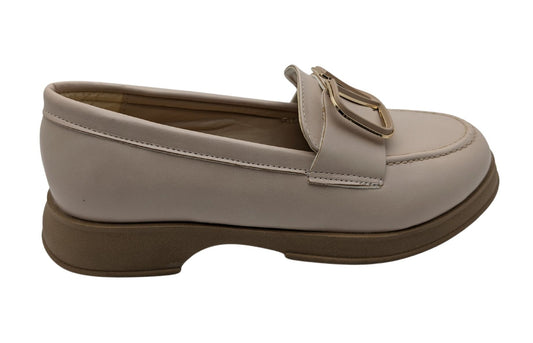 Çiğdem Kundura Eleganza Sole Kadın Suni Deri Loafer - Eleganza Sole - VİZON