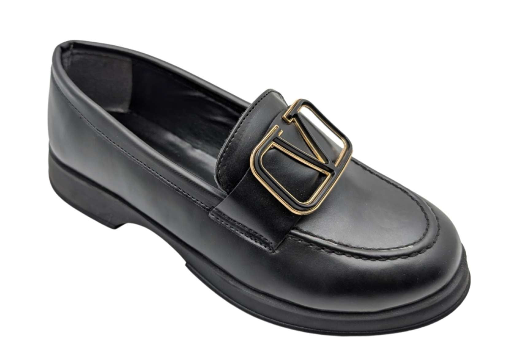 Çiğdem Kundura Eleganza Sole Kadın Suni Deri Loafer - Eleganza Sole - SİYAH
