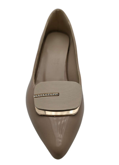 Çiğdem Kundura Veloura Stride Kadın Suni Deri Stiletto - Veloura Stride - VİZON