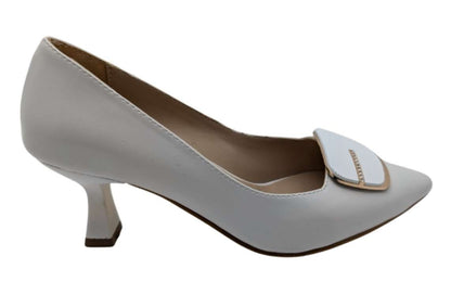 Çiğdem Kundura Veloura Stride Kadın Suni Deri Stiletto - Veloura Stride - BEYAZ