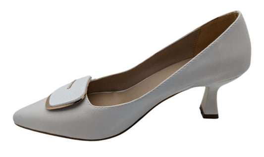 Çiğdem Kundura Veloura Stride Kadın Suni Deri Stiletto - Veloura Stride - BEYAZ