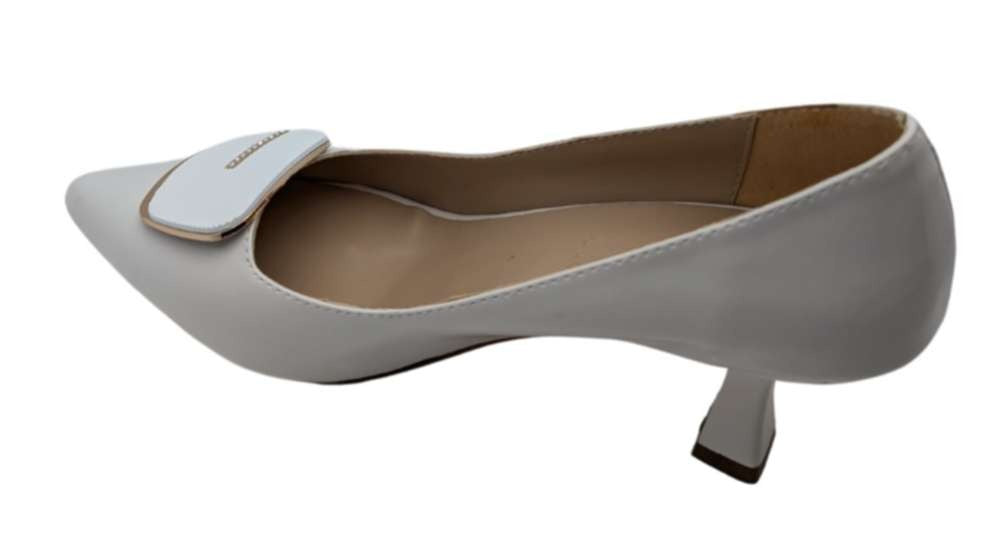 Çiğdem Kundura Veloura Stride Kadın Suni Deri Stiletto - Veloura Stride - BEYAZ