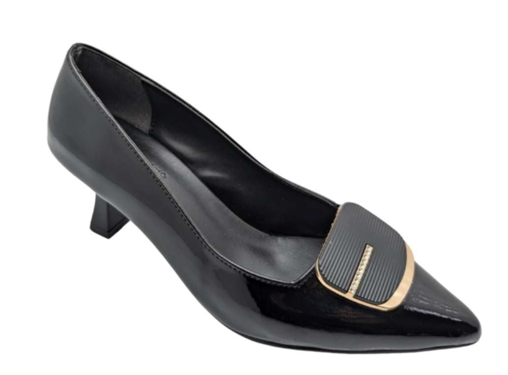 Çiğdem Kundura Veloura Stride Kadın Suni Deri Stiletto - Veloura Stride - SİYAH