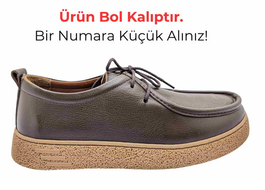 Çiğdem Kundura FerroWalk Erkek Hakiki Deri Günlük Casual Ayakkabı - FerroWalk - KAHVERENGİ