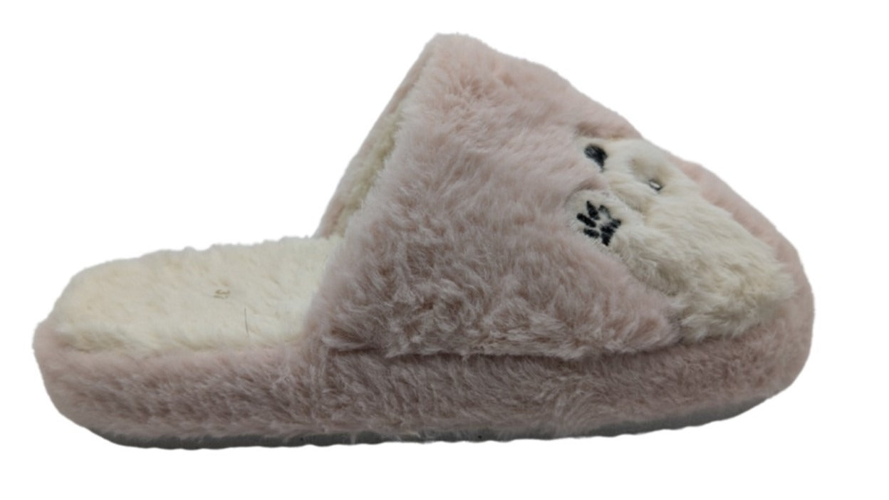 Çiğdem Kundura CloudStep Kadın Peluş Ev Terliği - LİLA-BEYAZ