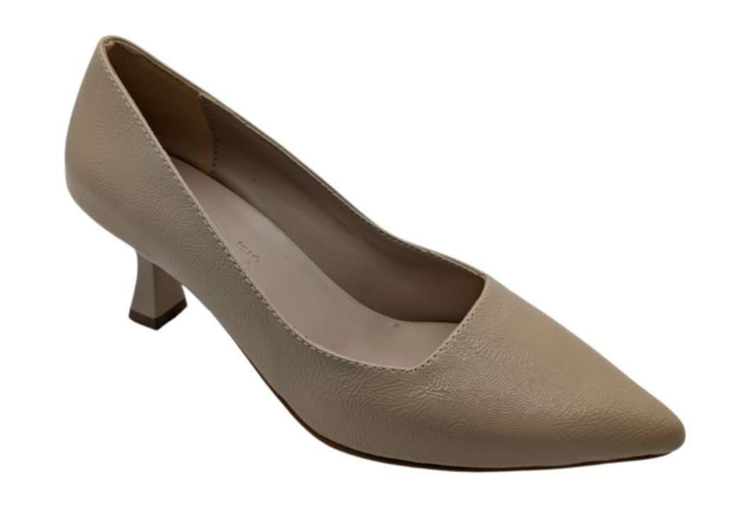 GraceStitch Kadın Suni Deri Stiletto - GraceStitch - KREM